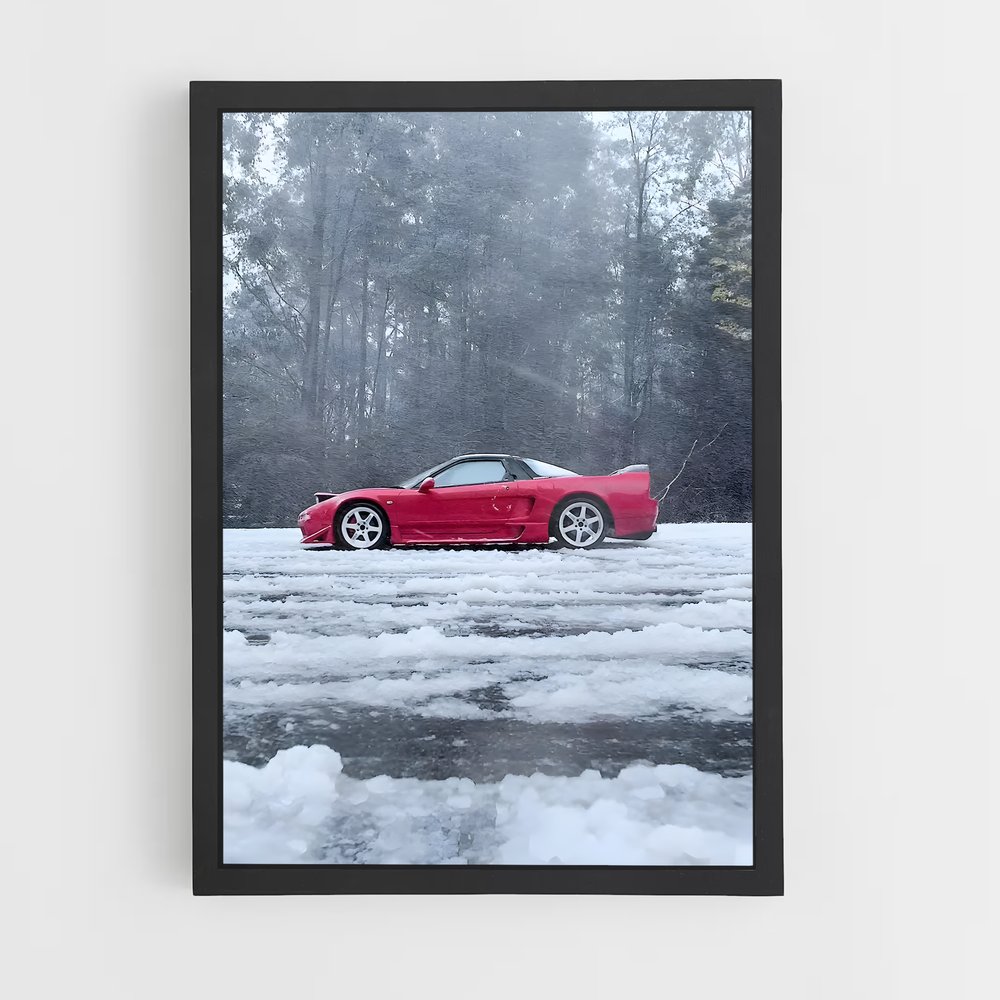 Poster Neige Écarlate – affiche Honda (vue 2)